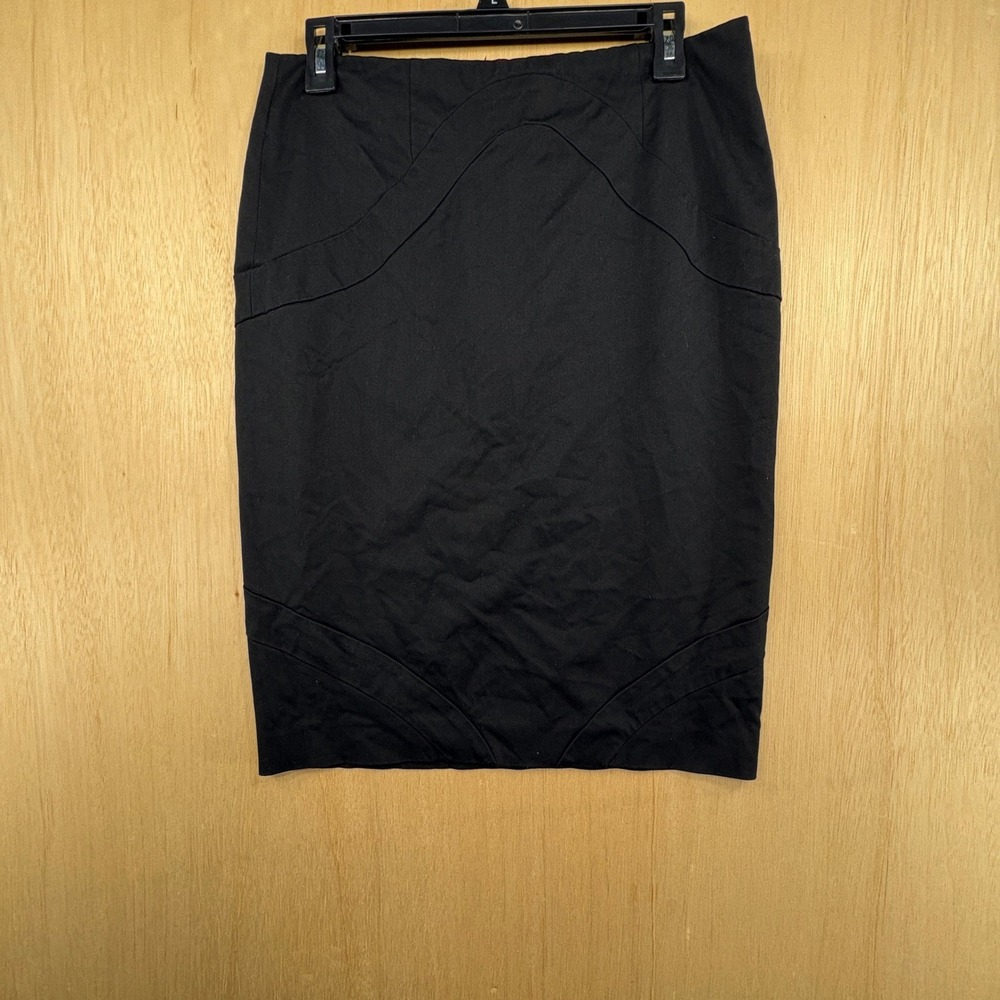 Body by Victoria Black Paneled Pencil Skirt Size 8 Knee Length Professional